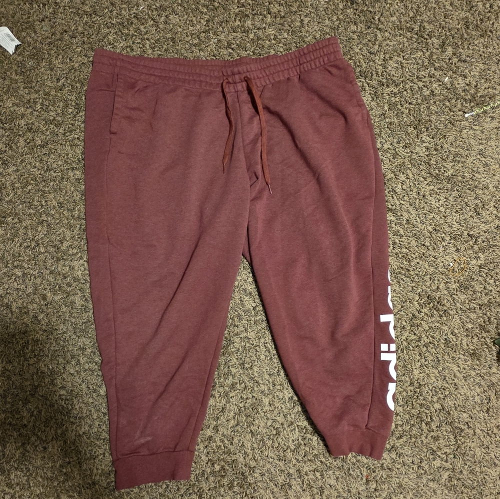 Adidas Plus Siz 4x Maroon Joggers
